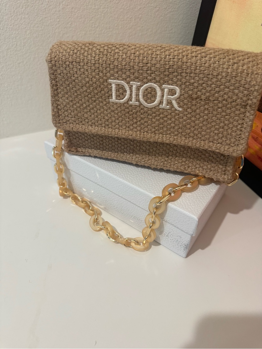 Dior Beauty Makeup Bag Woven D rings and chain Added - Picture 13 of 14